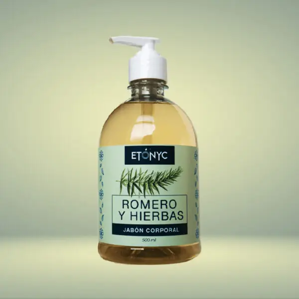 jabón artesanal etonyc elaborado con romero y una selecta mezcla de hierbas. Completamente natural y libre de químicos, ideal para una limpieza profunda y nutritiva, mandarina, lavanda toronja